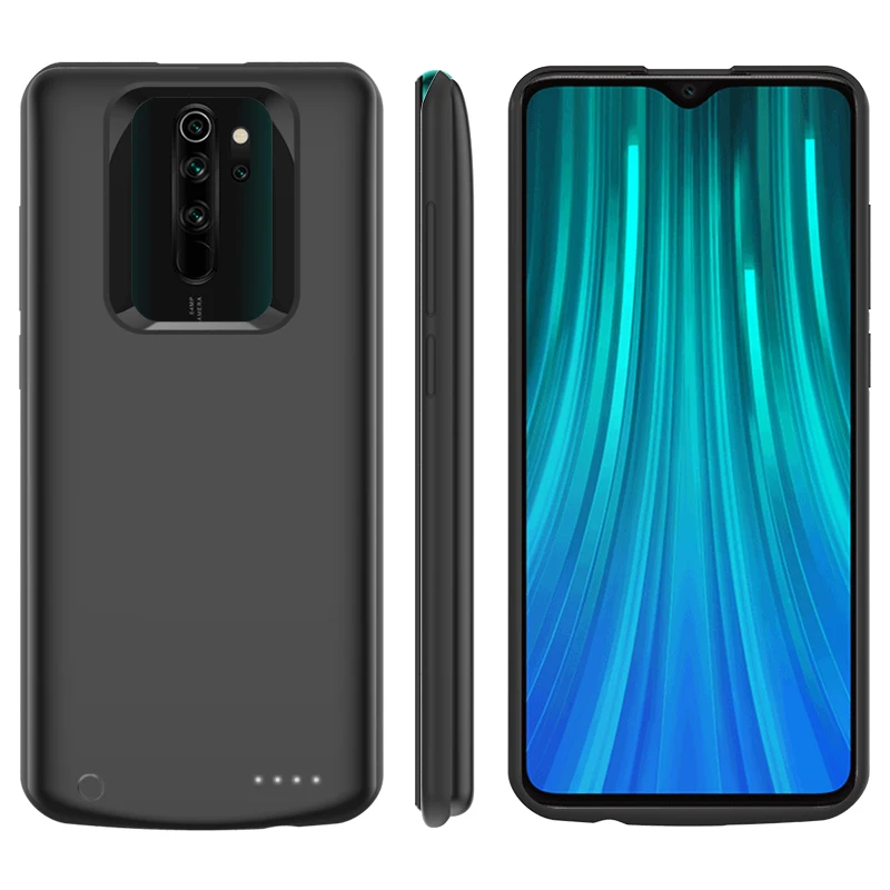 Schokbestendige en slanke batterijopladerhoes voor xiaomi redmi note 8 pro 8 10000 mah reservebatterij.