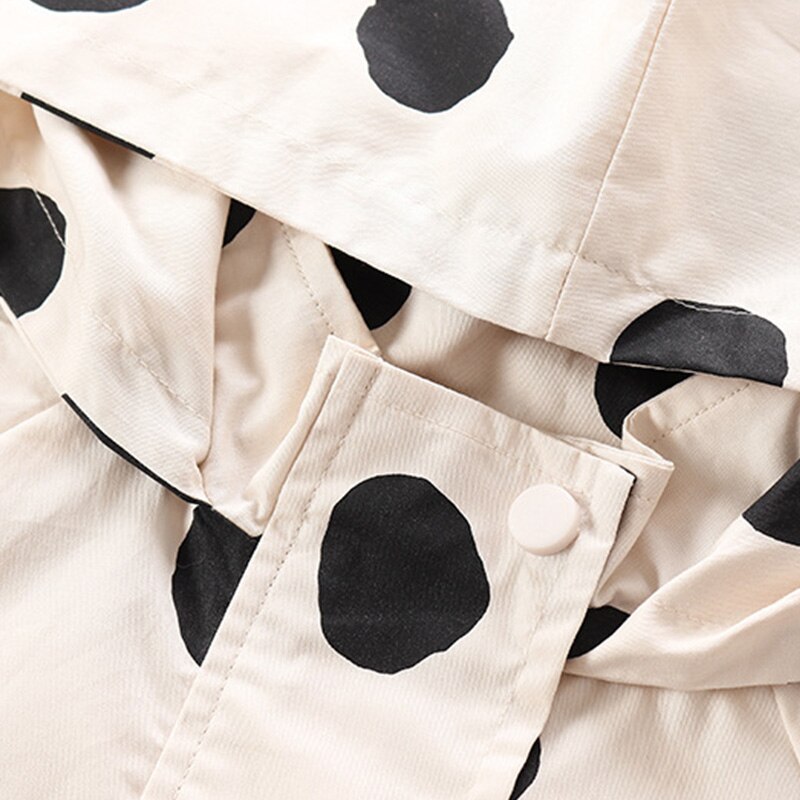 Humor Beer Koreaanse Kinderkleding Meisjes Lente & Herfst Windjack Baby Kinderen Mid-Lengte Hooded Stip jas