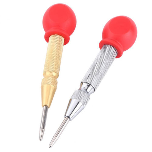 Silver/Gold HSS Center Punch Stator Punching Automatic Center Pin Punch Spring Loaded Marking Drilling Tool Impact Hole Punch