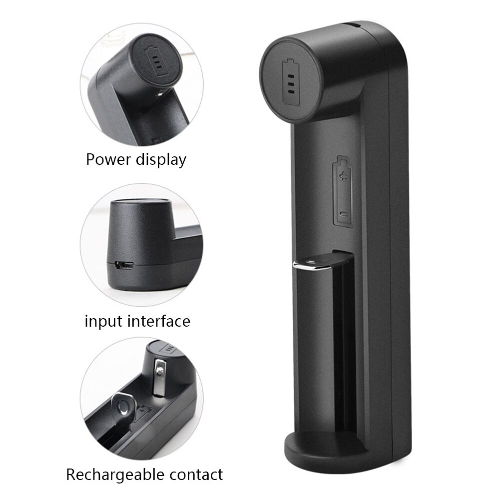 Cargador de batería Universal con puerto USB para baterías de iones de litio 18650, 21700, 20700