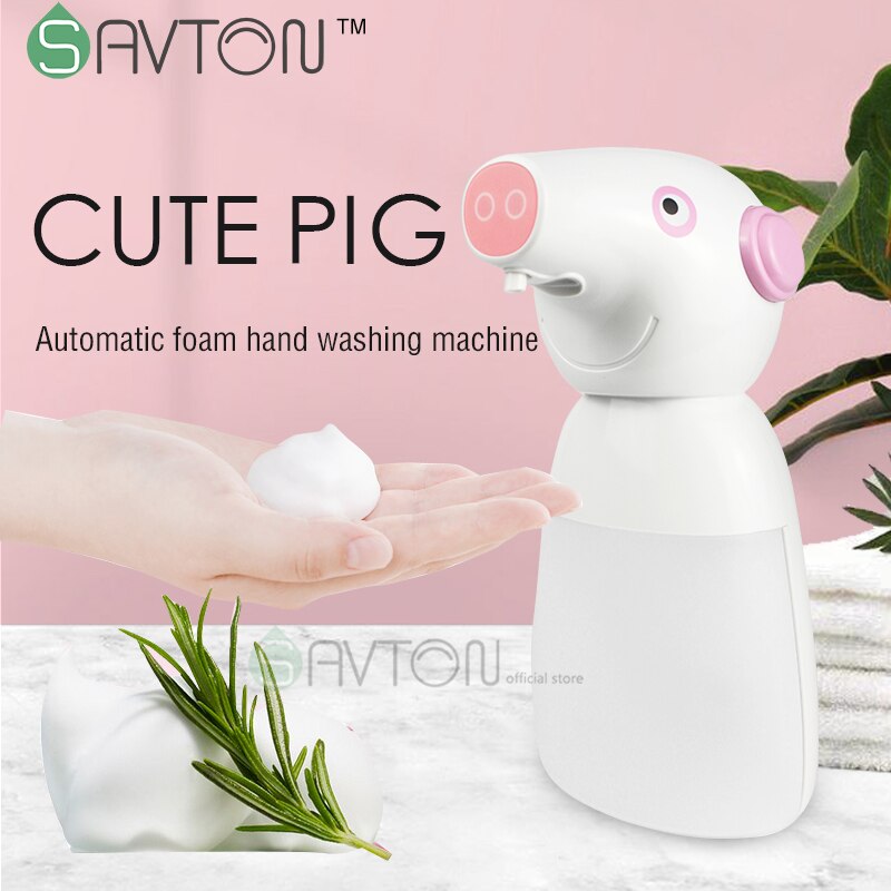 Savton automatisk skummende såpedispenser induksjon håndvask enhet for kjøkken bad barn intelligent hånd vaskemaskin