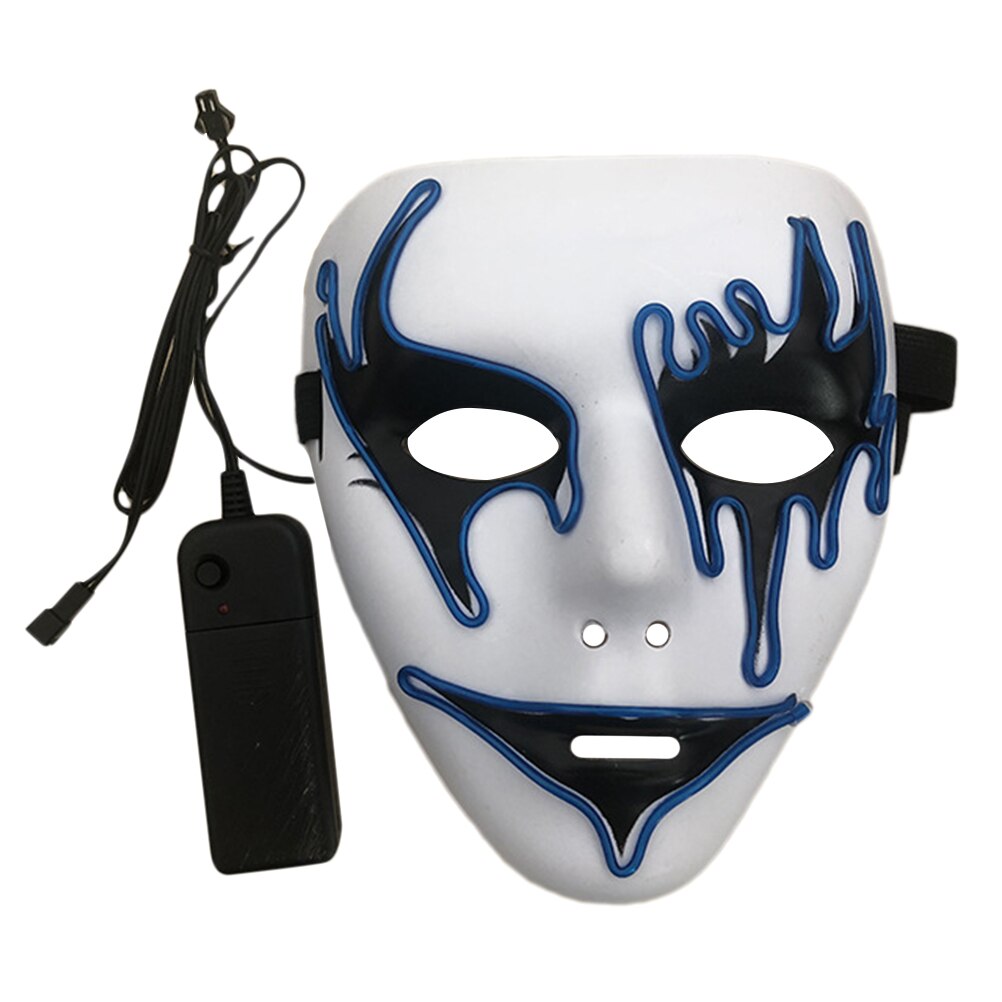 Masker Halloween Led Illuminating Masker Koele Geschilderd Masker Plastic Play Masker Voor Bar Ktv Party Party Light Up Maskers Glow in Dark: D