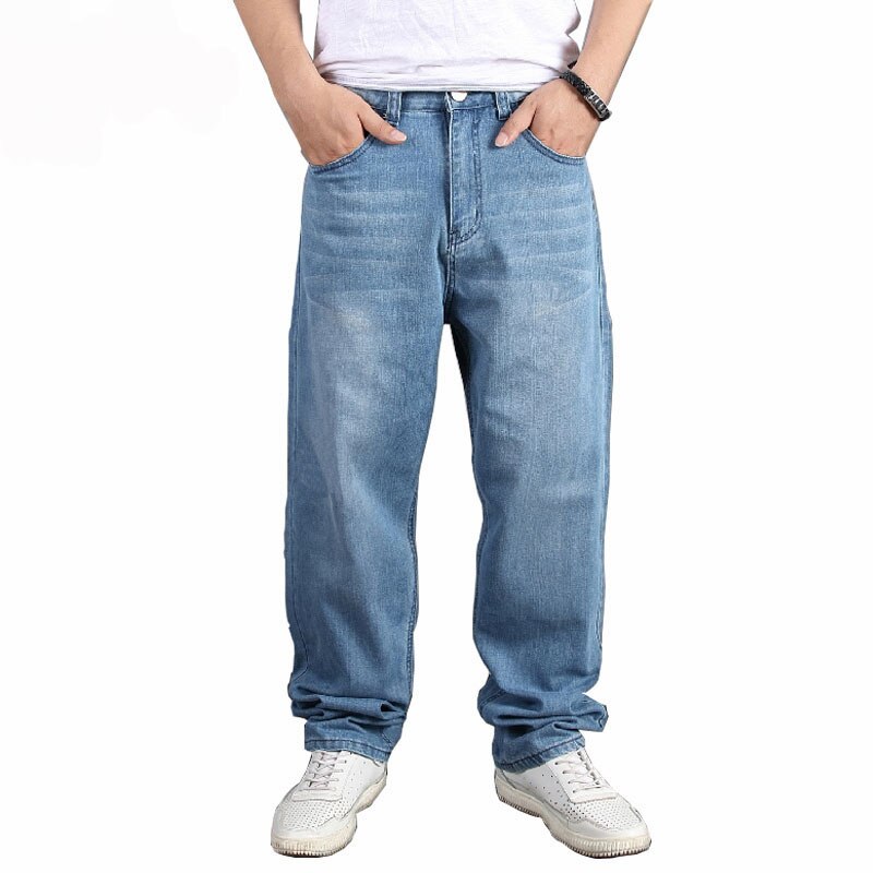 Mcikkny – pantalon en Denim pour homme, style Hip Hop, Bagger, large, uni, grande taille, 30 à 46
