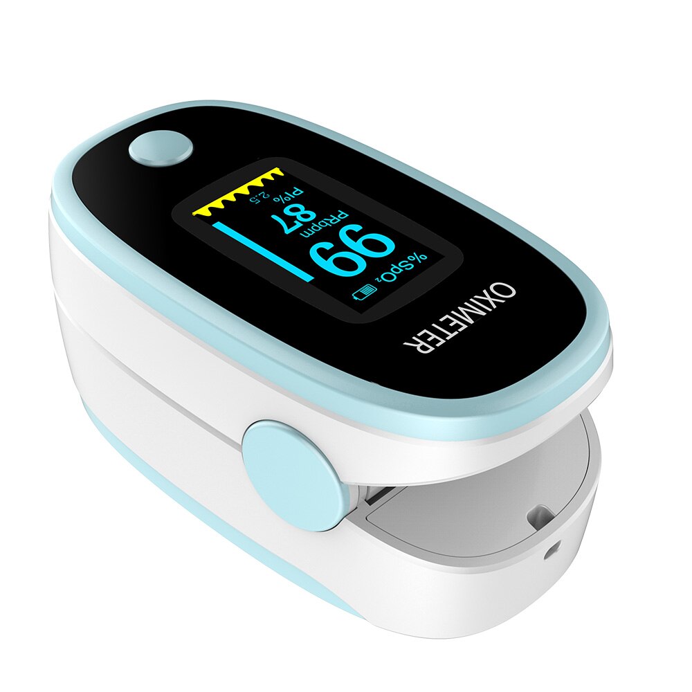 Moniteur d'oxygène sanguin doigt oxymètre de pouls moniteur de Saturation en oxygène sans batterie dans les 24 heures: MD1766W-BL