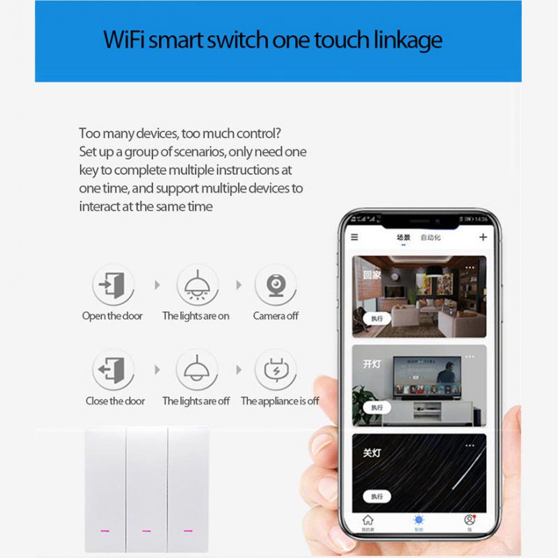 Intelligenter wlan-wandschalter mit eu-standard, speicherfunktion für stromausfall, steuerung per tuya smart life app und alexa/google home sprachsteuerung