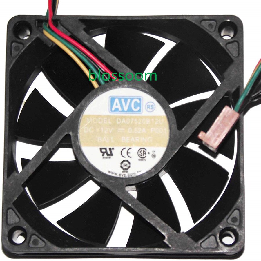 AVC 757520mm DA07520B12U 12V 0.52A 4Wire 5Pin CPU ... – Grandado
