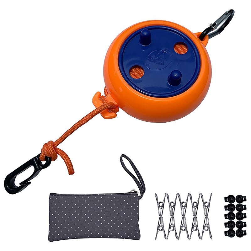 Retractable Clothesline Outdoor Laundry Line -Portable Clothesline Set for Travel,Camping,Backyard,Hotel,Outdoor/Indoor: Default Title