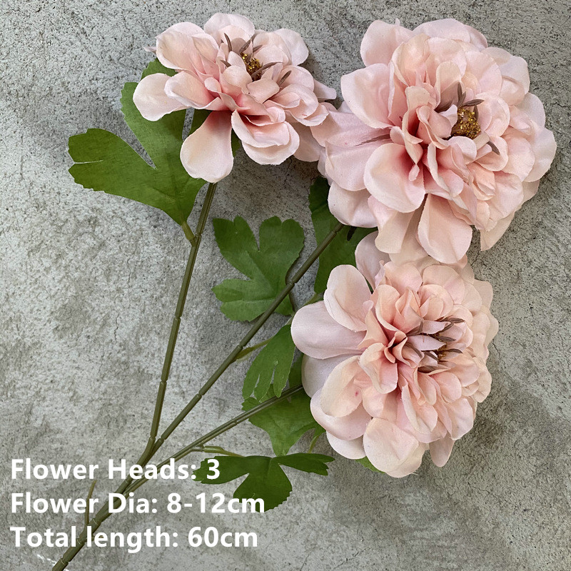 Decoración de boda, rosa polvoriento, rubor, café ligero desnudo, arroz, rosa artificial blanca, fila de flores, guía de camino, flor,: Verde