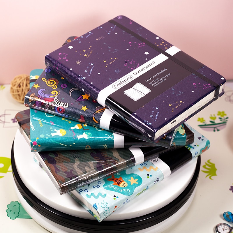 B6 kemi doodle prikket notesbog prik gitter journal hårdt omslag tykt papir 160 gsm rejseplanlægger dagbog