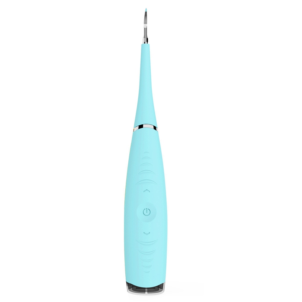 Bærbar elektrisk ultralyds tandskaler tandberegningsværktøj sonisk fjerner pletter tandstenblegning oral rengøringsmaskine #yt -53: Blå