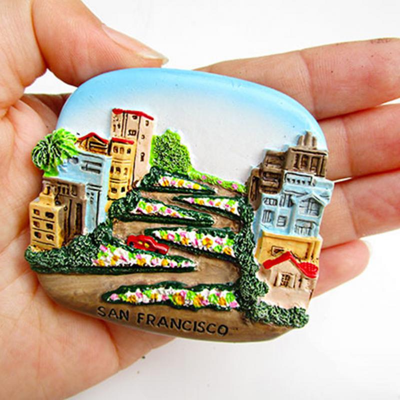 Hars 3D Magneet San Francisco Londen Parijs Japan Griekenland Sydney Bali Souvenir Landschap Magneet 9 Soorten