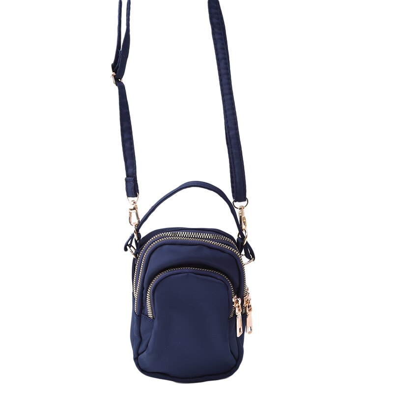 Mini bolsa feminina bolsa de moda casual sólida bolsa de ombro versão coreana selvagem bolsa de telefone crossbody sacos para mulher: dark blue