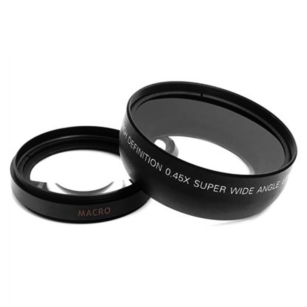 1 ensemble objectif Macro grand Angle 52MM 0.45x pour Nikon D3200 D3100 D5200 D5100 noir Super grand Angle