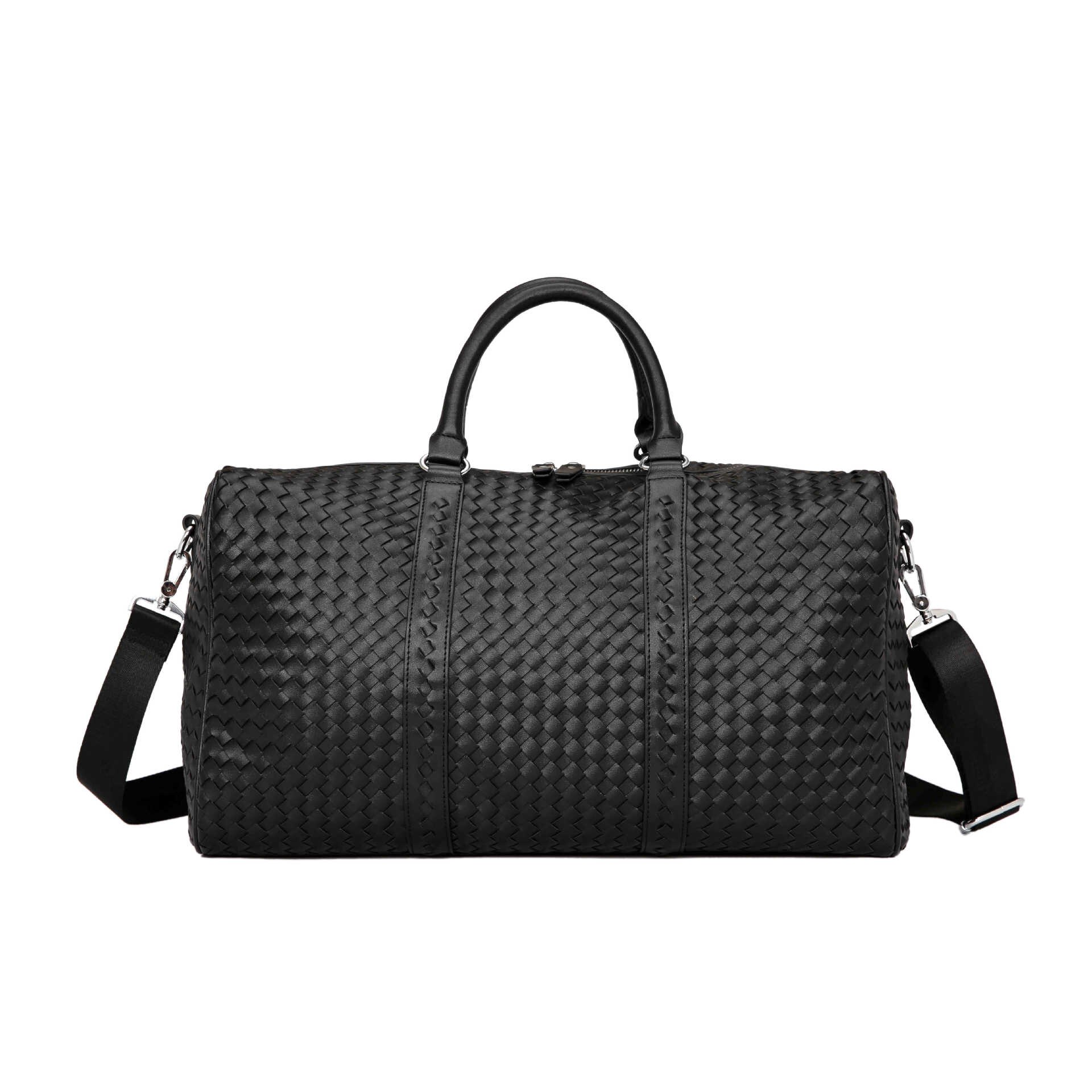 Luxe Handtas Mode Geweven Bagage Tas Grote Tassen Voor Mannen Plaid Plunjezak Casual Business Travel tassen: Default Title