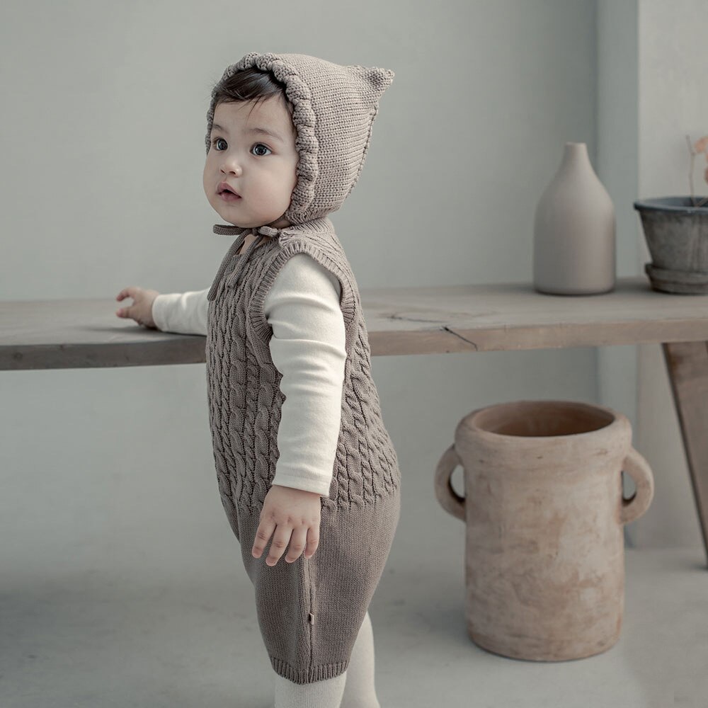 Baby knitted Jumpsuit fall / winter boy / girl baby vest Jumpsuit knitted sweater creeper 0-3 year old baby