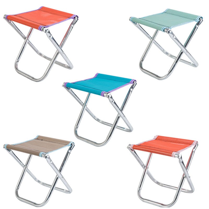 Silla plegable de pesca de alta carga, aleación de aluminio fuerte, nailon, playa, senderismo, asientos para Picnic, herramientas de pesca, silla