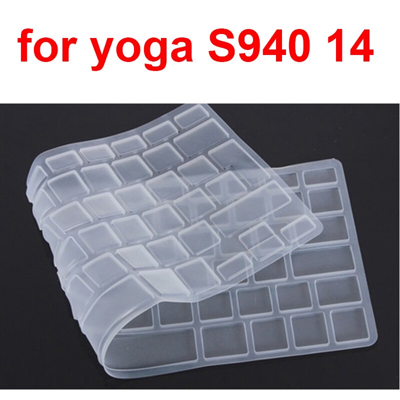 Washable Keyboard Cover For Lenovo Yoga C940 S940 C740 S740 14 15.6 inch 15 Laptop Silicone Waterproof Film Protector: For Yoga S940 14inch