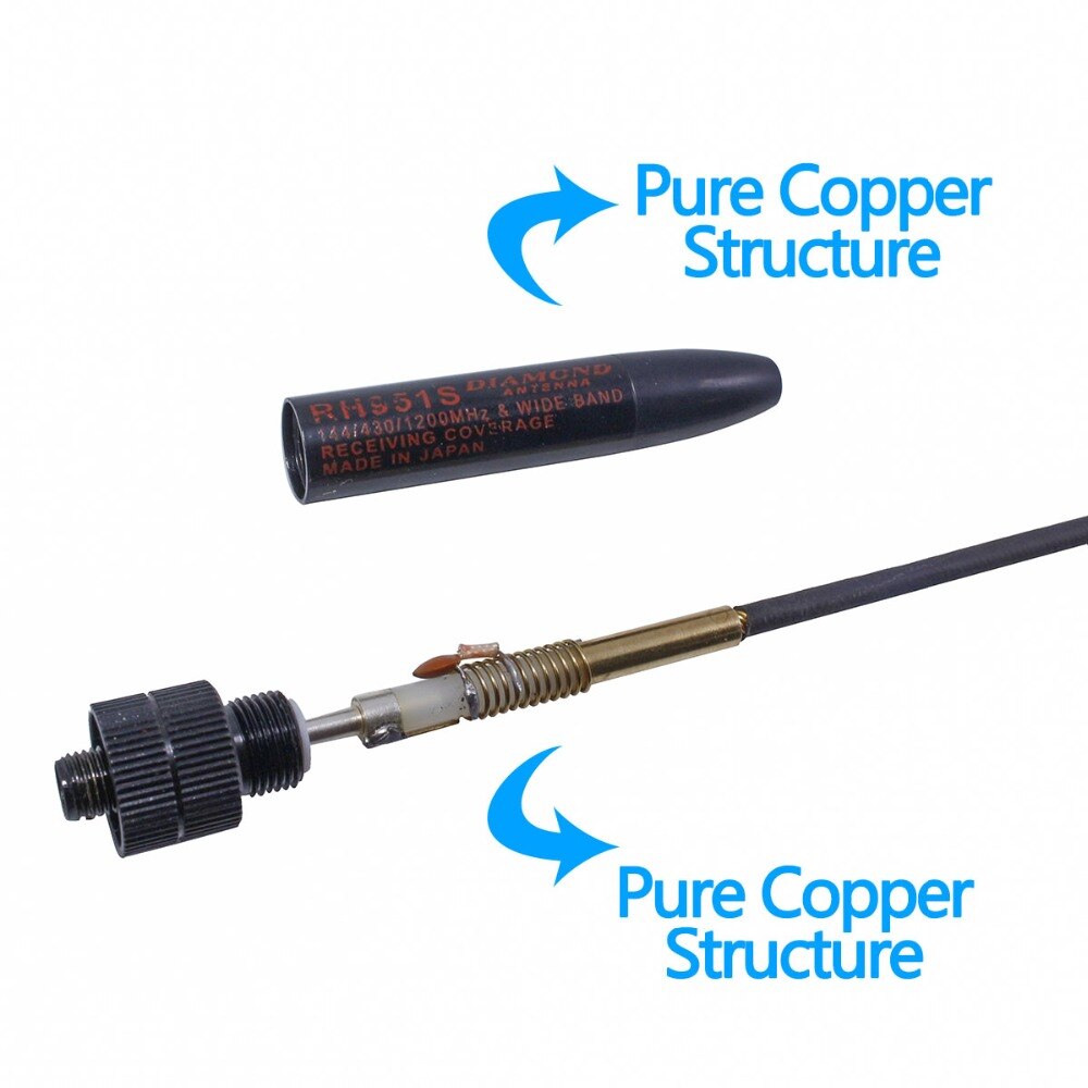 Diamant RH951S Sma-Male Connector Dual Band Uhf/Vhf Antenne Voor Tyt TH-UV8000D/E MD-380/390 yaesu/Vertex Wouxun Walkie Talkie