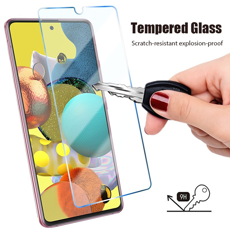 Cristal templado 4 en 1 para Samsung Galaxy A21S, A51, A52, A32, 5G, Protector de pantalla de cámara para Samsung A71, A72, A41, A31, A12, A11