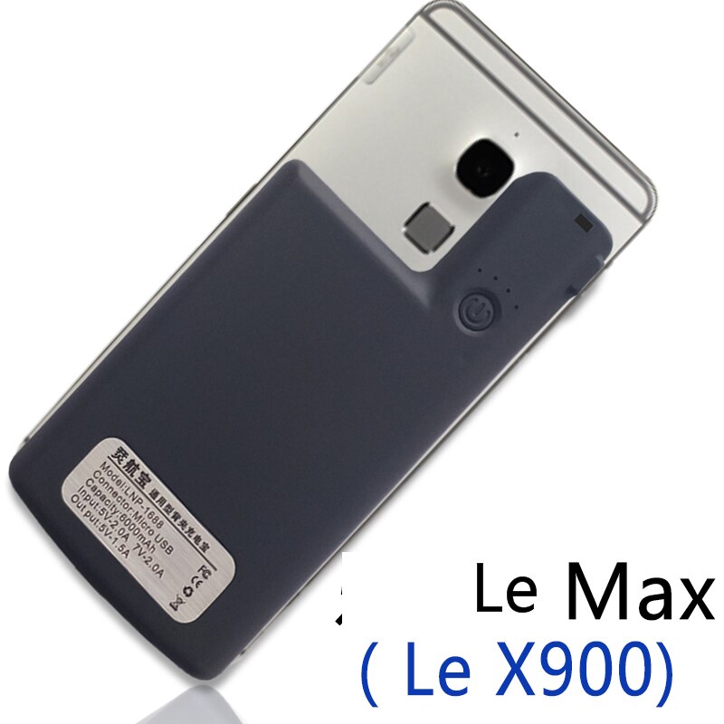 Funda con cargador de batería para Letv Leeco Le 2 Pro S3 2S, funda de carga portátil inteligente a prueba de golpes para Leeco Le Pro 3 Max 2: LeMax-Black