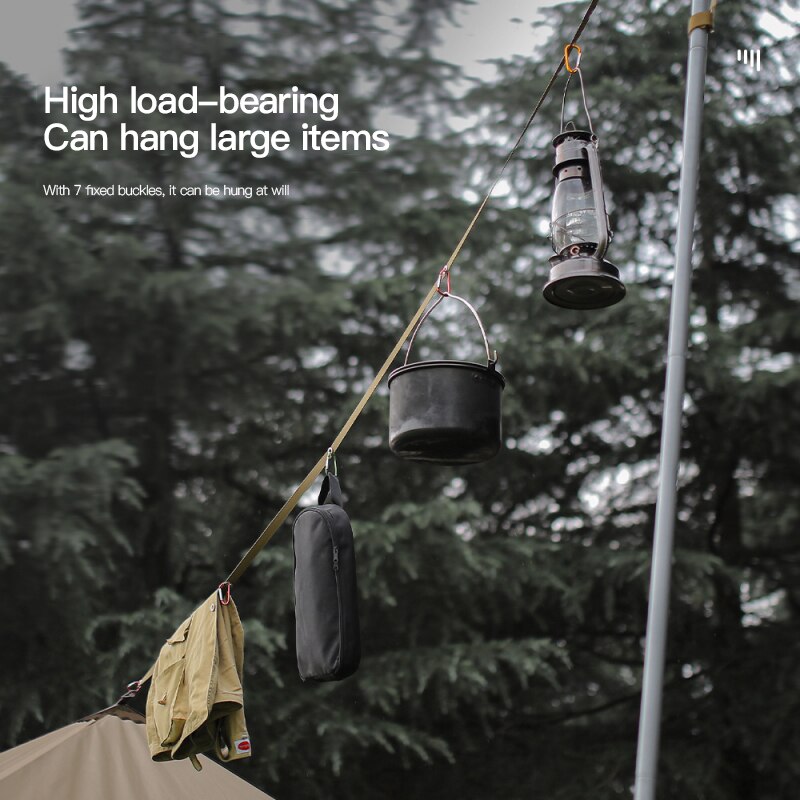 3.15m High Nylon Extension Cord Rope Multifunction Outdoor Camping Tent Canopy Lanyard Hanger Campsite Strap Camp