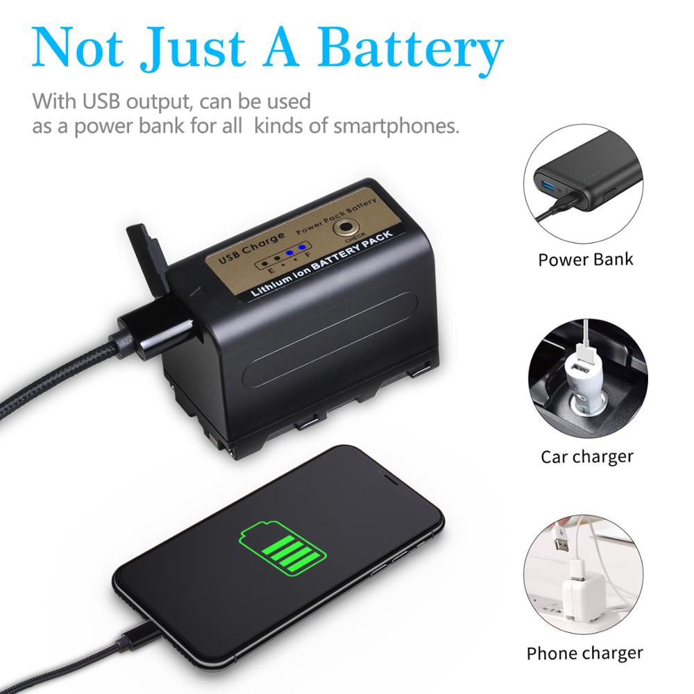 Batmax np -f770 np-f750 np f750 npf 770 batteri med usb ladeutgang til sony np  f970 f960 f550 f570 qm91d ccd -rv100 tru 47e