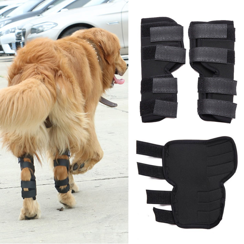 2Pcs/Lot Pet Knee Pads Dog Support Brace For Right Left Leg Hock Joint Wrap Breathable Injury Recover Legs Dog Protector Support