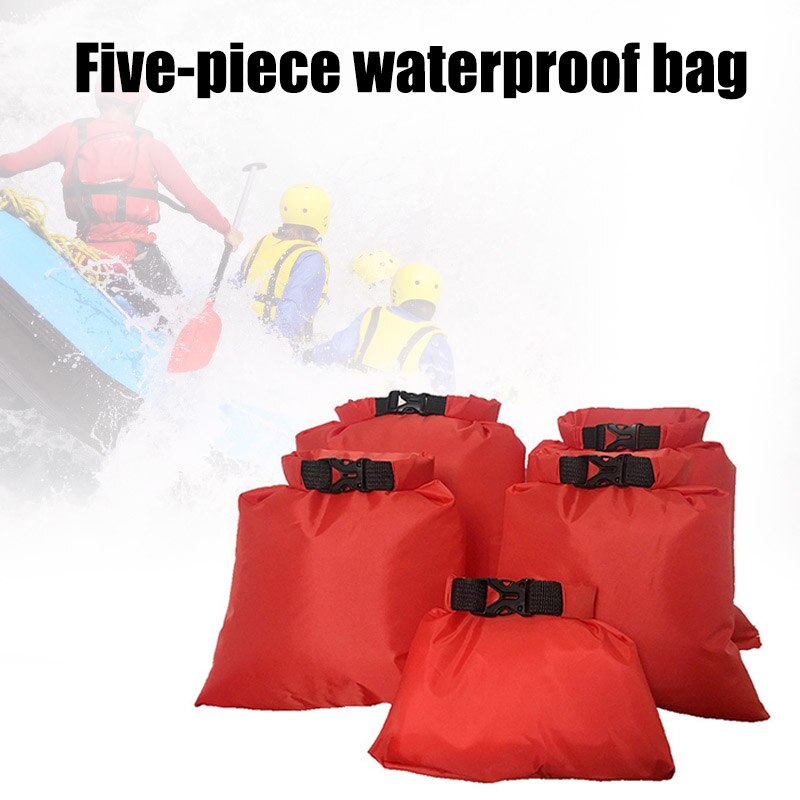 Five-piece Drifting Waterproof Dry Bag Boating Camping Rafting Hiking EDF88