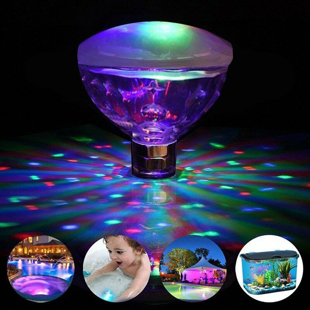Floating Underwater Light RGB Submersible LED Disco Light Glow Show Swimming Pool Tub Spa Lamp Bath Light: Default Title