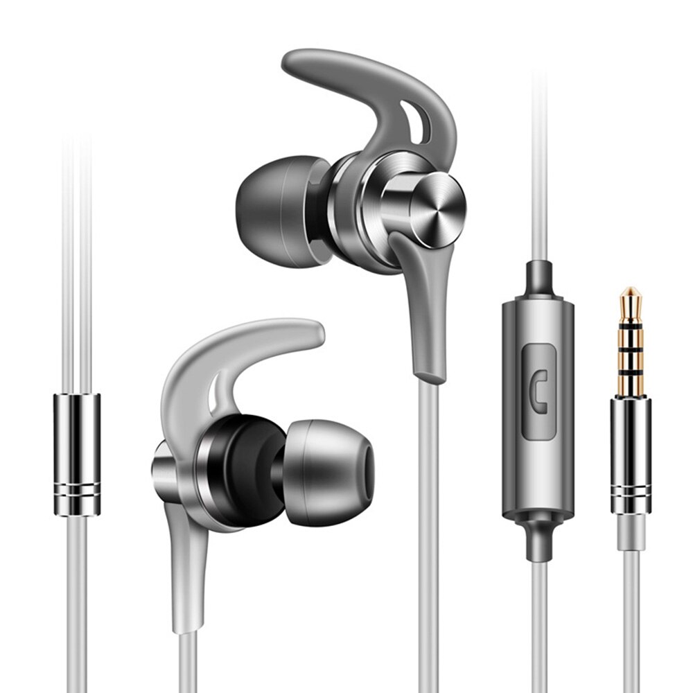 Sicneka Super Bass Sports Headphones HiFi Earphones Sweatproof Running Headset With Microphone For iphone Samsung xiaomi: j02 grey