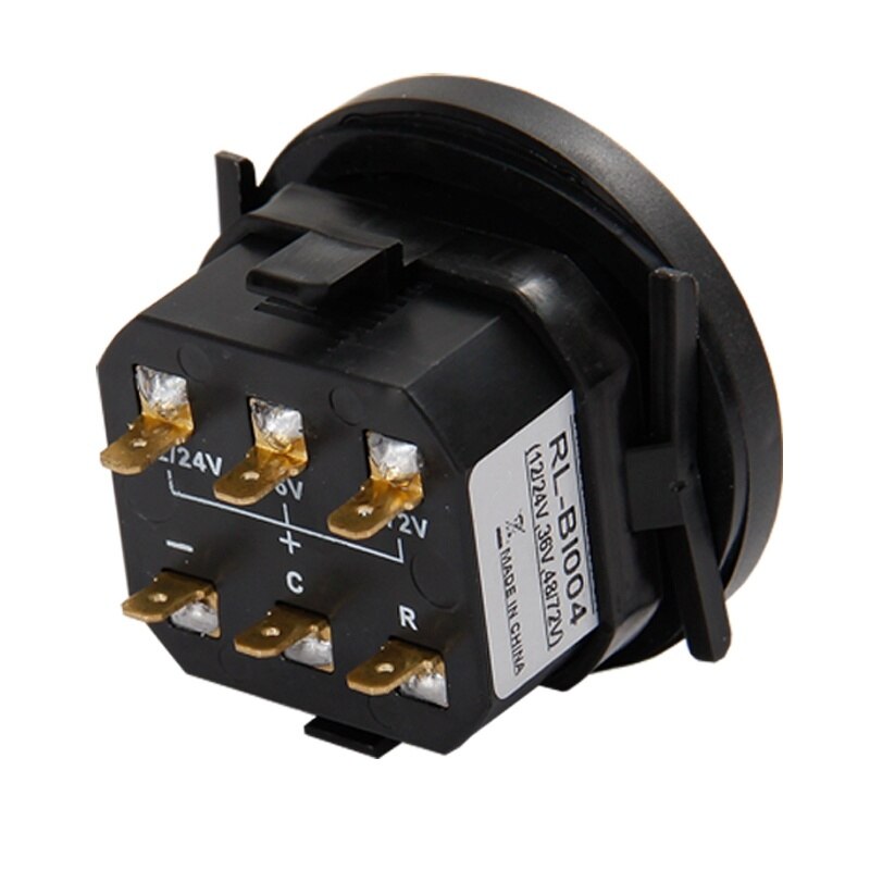 LED with Hour Meter Round Battery Indicator Meter Gauge 12/24V 36V 48V 72V for Boat Golf Cart Yamaha Club Cart Forklift