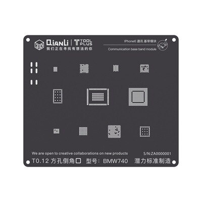 QIANLI iBlack 3D bande de base BGA pochoir pour iPhone 5 5S 6G 6plus 6S 6SP 7 7P 8 8P Wifi puissance IC Reball soudure acier maille filet d'étain: 2 PCS / For iPhone 6 6Plus