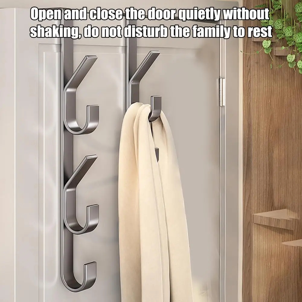 Ganchos para puerta encima de la puerta, ganchos resistentes de acero al carbono para colgar ropa multifuncional, gancho de almacenamiento de Vertical que ahorra espacio