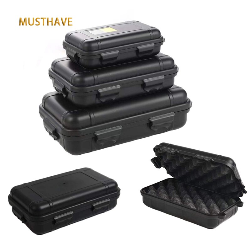 À prova de choque à prova dwaterproof água selado caixa de ferramentas segurança ao ar livre suprimentos acampamento armazenamento instrumento lockable seco com espuma