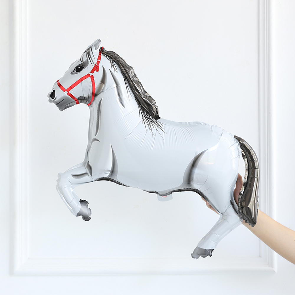 1/2pcs Large Black White Horse Balloon Aluminum Foil Horse-Shaped Balloons Cowboy Birthday Party Decoration Baby Shower Supplies