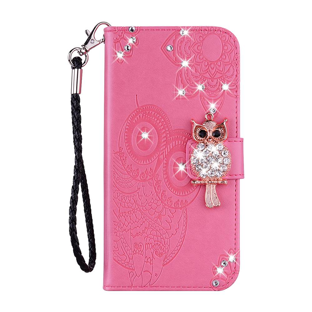 Pixel 5 4A 5G 3D Rhinestone Flip Leather Case For Google Pixel 4A 5 5G Phone Cover Case For Google Pixel 5 4A 5G Cover Case: For Pixel 5 5G / Pink