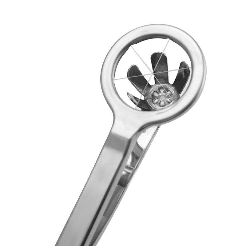 Cortador de ovos de aço inoxidável, fatiador de ovos prático, ovos cozidos, ferramenta durável, utensílios de cozinha, 1 peça