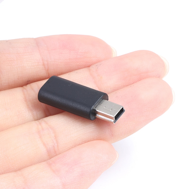 1 Pc Draagbare Zwart Micro Usb Female Naar Mini Usb Male Adapter Oplader Converter Adapter