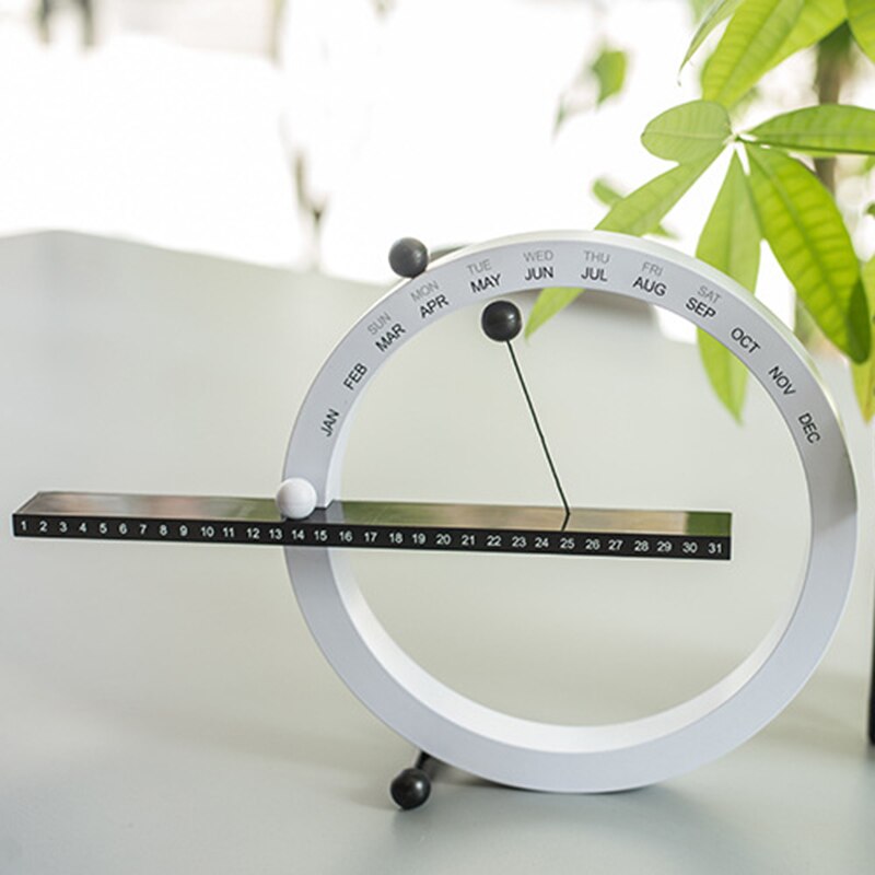 Magnetic Ball Wall Clock Perpetual Wall Calendar Novelty Home Decor European Style Living Room Bedroom Ornaments