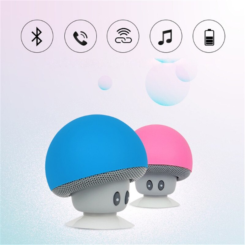 Wasserdichte Tragbare Drahtlose Mini Bluetooth Lautsprecher Loudspeake Pilz Reise Lautsprecher Für Iphone PK BTS06 Q9 A9 S28 A5 C6 A8 y3