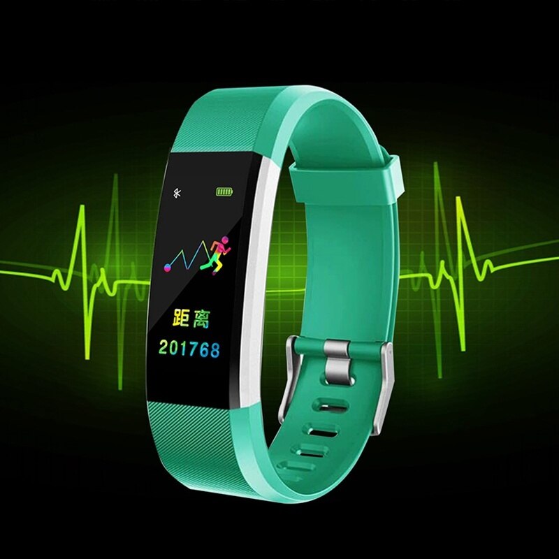 Smart Wristband Fitness Bracelet Band 0.96" Touch Screen LCD Message Heart Rate Time Smartband IP67 Waterproof Wrist Band