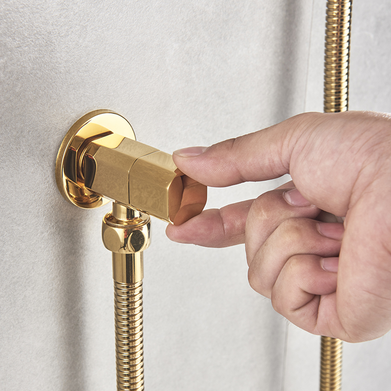 Onyzpily Bidet Kraan Golden Geborsteld Goud Wc Hand Bidet Kraan Wandmontage Rvs Slang Bidet Sproeier Set Kit