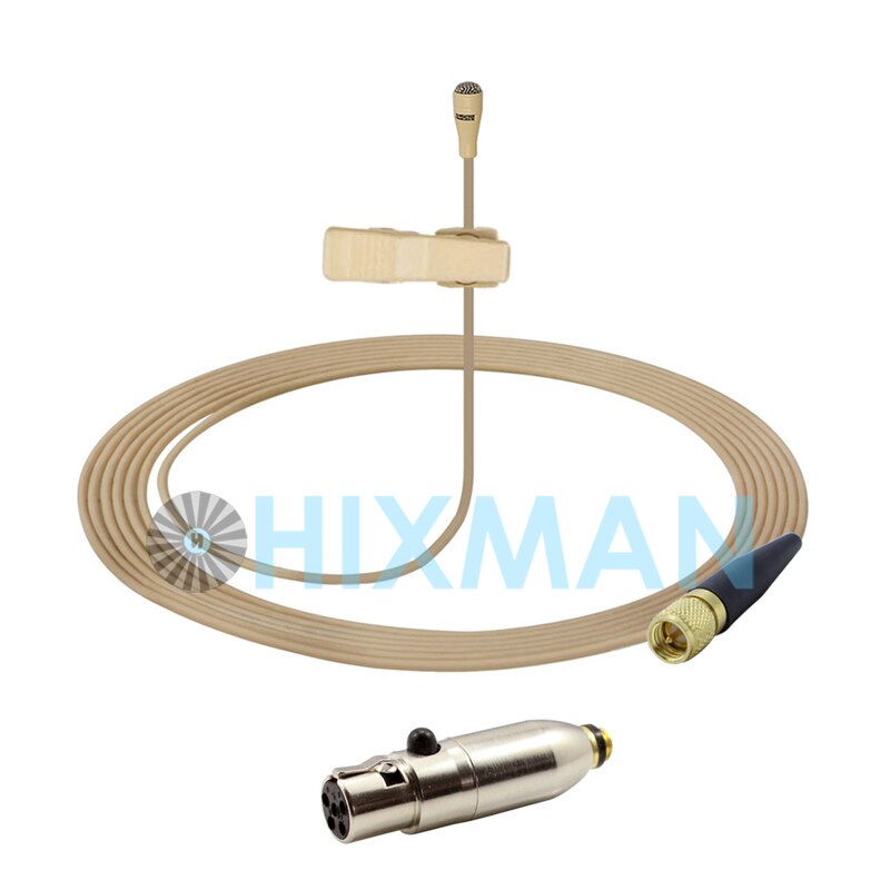 HIXMAN LB1-SM UniDirectional Lav Lavalier Lapel Condenser Microphone For Lectrosonics SM LM UM Series Wireless Transmitter: Detachable
