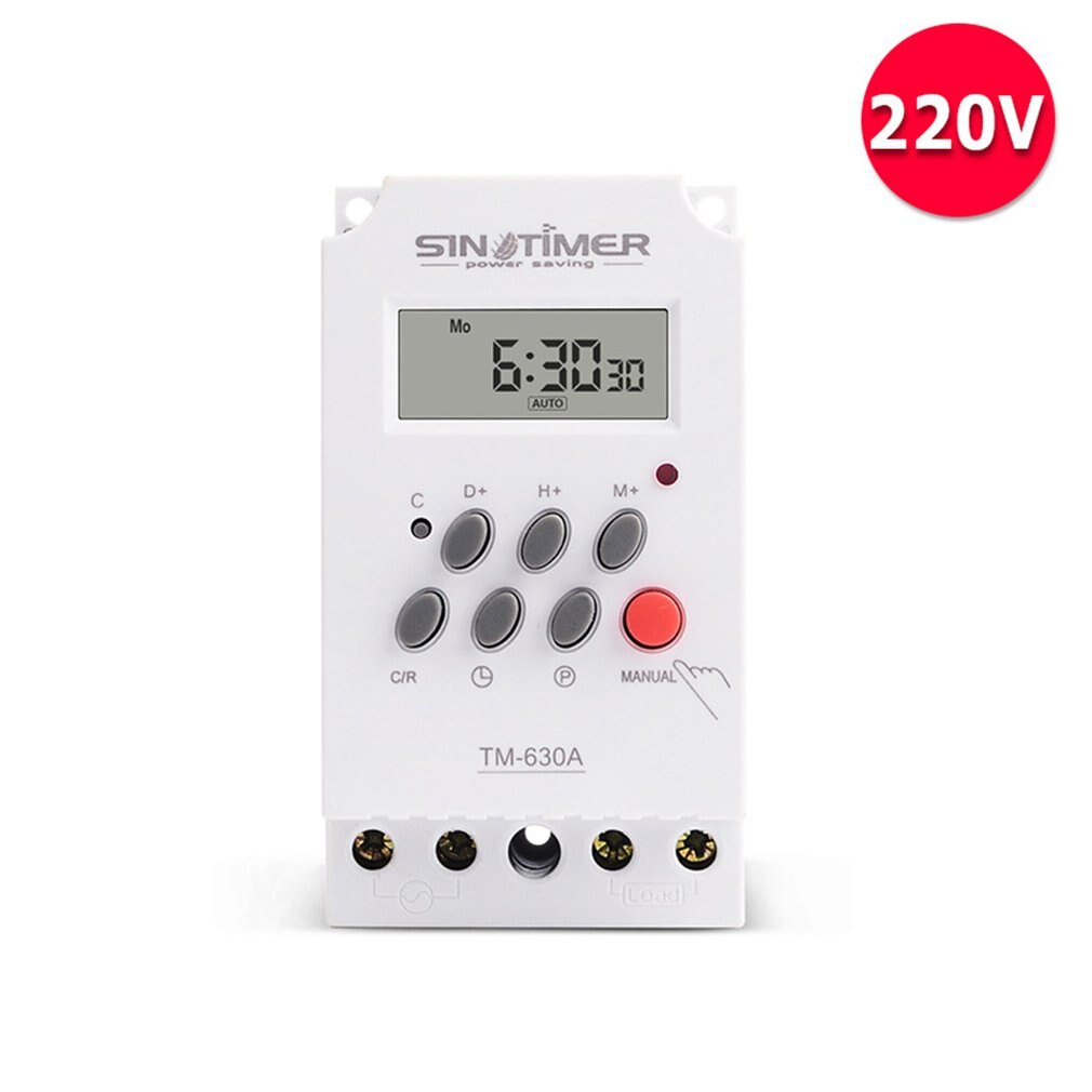 Sinotimer TM630A Zware Belasting 30a 230vac 7 Dagen Wekelijkse Digitale Elektronische Verlichting Timer Met Mini Maat En Direct Uitgangsvermogen: 220v