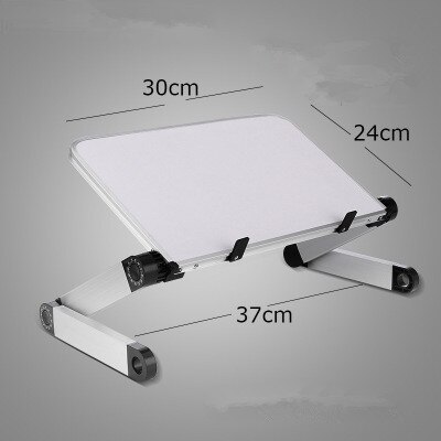 Aluminum Alloy Laptop stand book holder in bed height adjustable folding stand: white 30x24