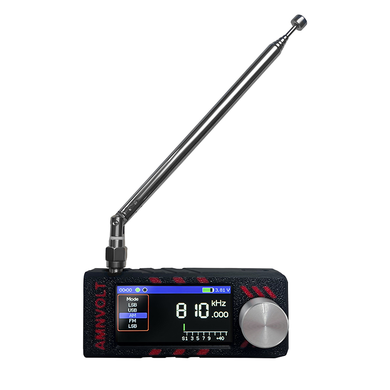Version améliorée AMNVOLT ATS MINI V3 SI4732 Radio DSP pleine bande, récepteur de poche FM AM MW SW SSB, avec amplificateur de casque Hi-Z: Marron