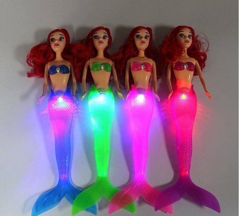 Art Mädchen Wasserdichte LED Licht Schwimmen Puppe Spielzeug Schlecht Spa Schwimmen Schwimmbad B36E: LPL