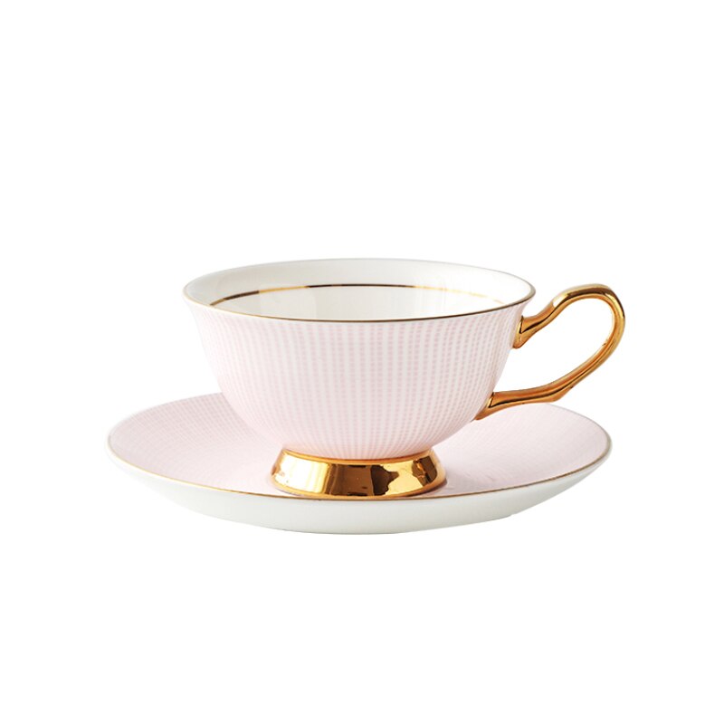 Tasse à café en céramique, soucoupe moderne Simple, tasses de thé de l'après-midi, tasse à thé en porcelaine, exquise, haut de gamme, décoration de maison,: Rose