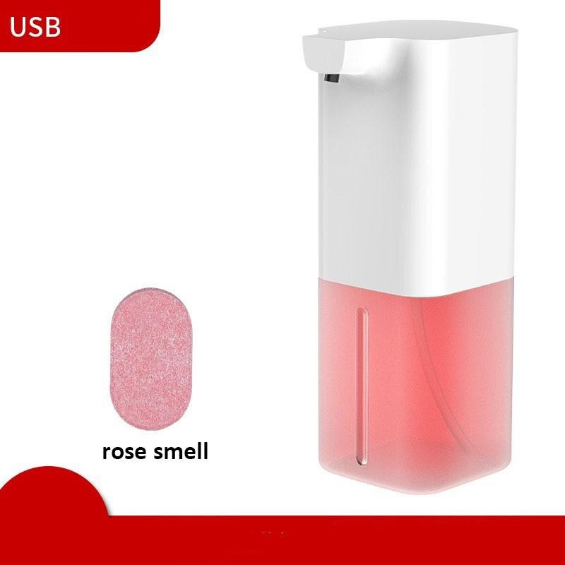 Liquid Soap Dispenser 350Ml Automatic Intelligent Sensor Induction Touchless ABS Hand Washing Dispensers for Kitchen Bathroom: effervescent red
