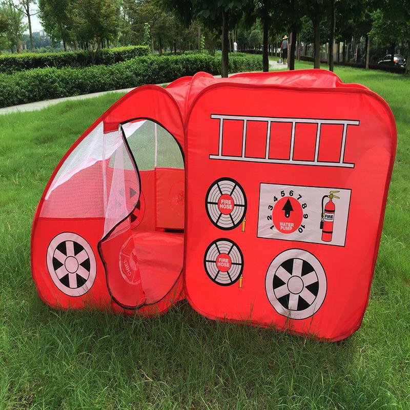 Fire Truck Tent for Kids Toddlers Boys Girls Red Fire Engine Pop Up Pretend Playhouse Quick Set Up Foldable Children's Tent